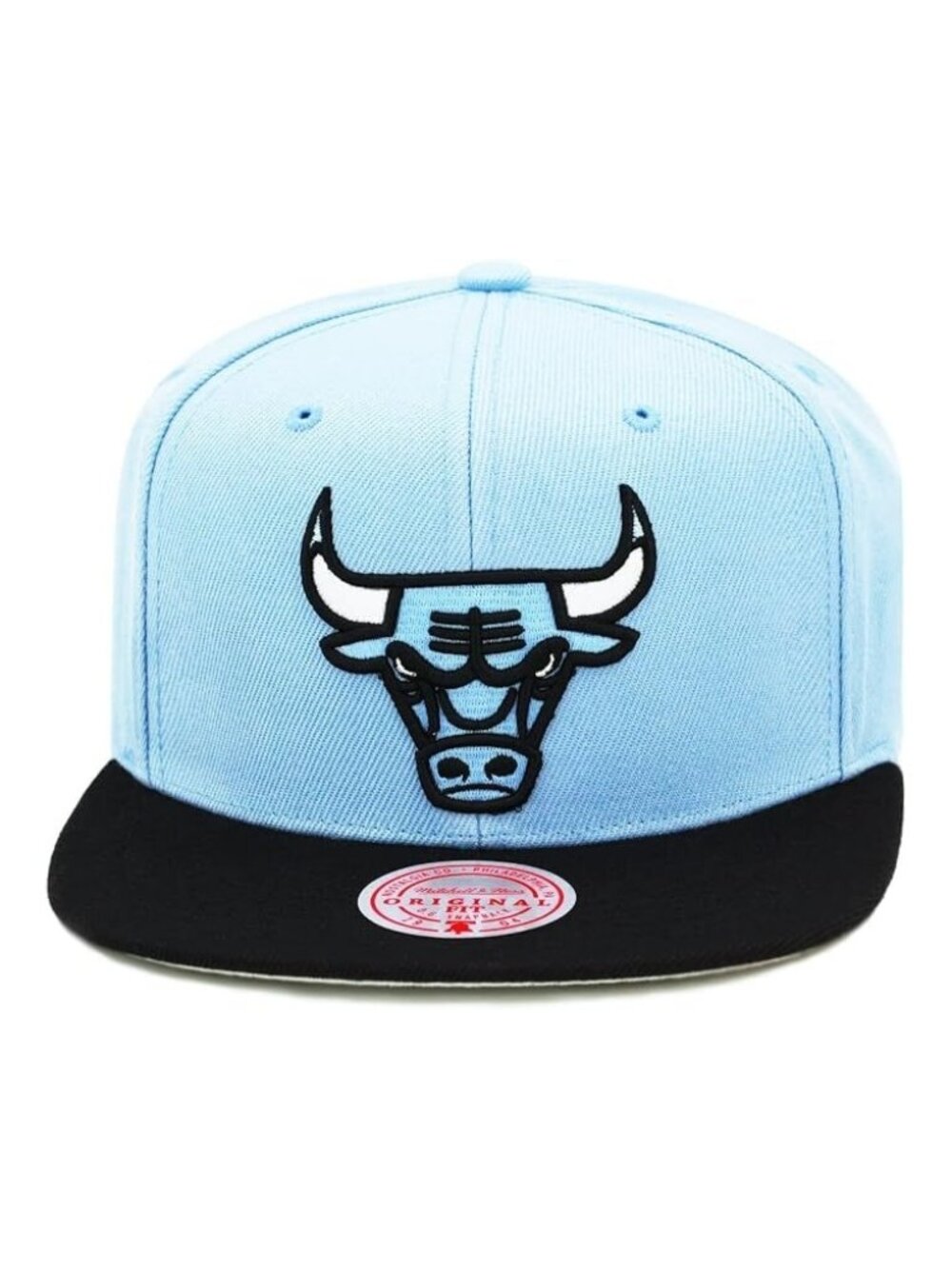 Mitchell & Ness Chicago Bulls Hat, Cap Snapback 21255154 Light Blue/Black